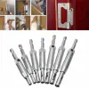 HSS Self Centering Hinge Drill Bit Door Window Cabinet Woodworking Hole Puncher Wood Reaming Tool Countersink Drill Bits Set