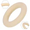 Unfinished Wooden Rings Multiple Sizes Solid Color Natural Wood Circle Rings For Macrame Craft Jewelry Decorative Wooden Hoops