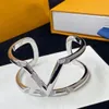 High quality designer 18k gold Cuff Bangles Fashion exquisite letter Bracelets women's party gift jewelry