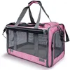 Cat Carriers Universal stor kapacitet Portable Pet Bag för alla säsonger Flight Case Shoulder Cross-Body Supplies