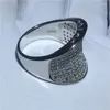 Cluster anneaux luxe 131pcs micro cubic zircone bijoux scintillant 925 argent pave cz éternité promesse anne