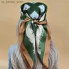 Szaliki luksus cztery sezony chusteczki popularny styl kwadratowy chusta na głowę 2023 nowy projekt 70x70cm szaliki kobiety plażowe filtr Silk Hijab240409