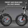 Bikes Ridstar Q20 Ectric Bike 2000W 48V 40AH Imperméable et fort moteur double 20 * 4,0 Fat Pneus pour le vélo ectrique de montagne pour les adultes L48