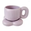 Tazze da 500 ml di grande capacità tazza carina tazza di caffè in ceramica e piattino set europeo di bevande per latte di tè pomeridiano acqua