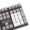 Tillbehör YMDK 108 PBT Double Shot Dolch Grey White Non Shine genom OEM -profil för MX Mekanisk tangentbord Standard ANSI 104 87 61