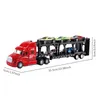 Auto giocattolo in lega Big Truck Truck Truck Transporter Boy Set Model Set Christmas Halloween Gift 240409