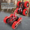 Paisible Electric 4WD RC Stunt Car 2 2.4g Remote Control Toy 4x4 Drive Double Side Driving Toys For Girls meninos meninos Presente
