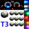 10Pcs T3 1 SMD LED Car Bulbs Neo Wedge Climate Gauges Dashboard Control Lights