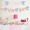 Baby Party Decorations Cute Elephant Balloons Baby Shower Elephant Banner Baptism DIY Decor Oh Baby Boy Girl Birthday