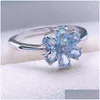 Cluster ringen sier ring sieraden met natuurlijke aquamarine edelsteen 3 4 mm voor vrouw feest banket dating druppel levering otaxk