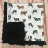 Caisses Vente chaude RTS Western Libert Set pour les enfants filles respirantes coton motif de vache imprimé en gros en gros