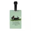 Tag de bagagem de cães Scottie de Kawaii Scottie personalizada com Nome Card Scottish Terrier Privacy Cover Id Rótulo para mala