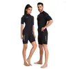 Men de bain pour femmes hommes 3 mm Néoprène wetsuit à manches courtes à manches courtes en une pièce Sostume de plongée sol