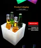 Seau à glace LED 3,5 L Bodeur de refroidisseur coloré Double couche carrée de glace Bar Bar Nightclub Light Up Champagne Whisky Beaut Bodet 240407