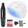 Trapani halaiman set per nail art set gel polacco a led lampada a led manicure per unghie con trapano elettrico levigatrice per unghie per unghie