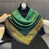 Eşarplar 110x110cm Kadın İpek Kare Eşarp Hijab Kadın Tasarım Baskı Paylı Şal Sararlar Folard Head Bands Bufanda Büyük Bandana Lüks 2023240409