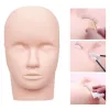 Pratiquez la tête de mannequin pour la formation de maquillage à la tête de mannequin avec des trous pour un maquillage professionnel facile pour l'attachement pour les cils faciles