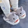 Мальчики девочки Shark Slippers детские дома милые тапочки для малышей плюшевые теплые тапочки без скольжения в помещении для спальни зимние ботинки