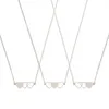 Hänghalsband 3-delade hjärtformat kort halsband rostfritt stål bästa vän halsband för 3 systrar och 3 vännerq