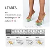 Sandals Ltarta Super High Heels Slippers Chaussures pour femmes Catwalk Pole Dance Crystal Sole D115 Série 15cm Talage 5cm Platform LFD