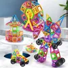 Ímãs brinquedos magnéticos bloqueio de tamanho magnético Blocks Diy ímãs Toys for Kids Designer Construction Conjunto de Natal para crianças brinquedos 240409