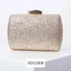 Sacs de soirée Golden Purse Luxury Designer Clakings for Women 2024 Cross Body Sequin One Small Bling Bling Mandbags Bling