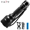 Lumière à vélo T6 L2 Torche avant de vélo à LED Torche imperméable + support 4000 lumens LED lampe de poche rechargeable + 18650 Batterie