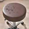 Chair Covers PU Leather Round Cushion Cover Waterproof Kitchen Dining Seat Slipcovers Removable Room
