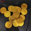 50/100pcs Neue Poker Casino -Chips Bitcoin Modell Bitcoin Goldbeschichtung Plastikpirat Goldmünzen Spiel Währung Schatzmünzen 6z