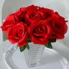 Fleurs décoratives Simulate Flower Wave Ball Short Rose Bouquet Home Wedding Decoration Jure