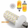 LED E27 Flame Bulb Fire 4 أنماط LED LED تأثير اللهب الديناميكي 220V للإضاءة المنزلية