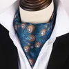 Fashion Mens Neck Scarf Vintage Paisley Jacquard Caswhew Tie Busssiness Mariage Party Cost Collier Collier pour mari240409