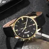 Montre-bracelets 5pcs Set Fashion Mens Sports Watchs Man Business Quartz Wristwatch Luxury Vintage Leather Bracelet Men Horloge décontractée