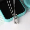 Designer Collier de bague bicyclique Luxury Shiny 925 Serling Silver Diamond Pendant Femmes Fashion Metal Pendants Colliers Luxury Men populaire Amour Bijoux Cadeaux