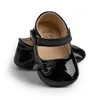 Första vandrare Meckior Baby Girl Shoes Born Pu Leather Bowknot Dress Spädbarn Rummi Non-Slip Toddler Walker Girls Girls