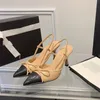 Women pumps High Heels Pointy bow mesh sexy sandals Luxury Fashion slingback Classic Kitten heel Designer Women High Quality Single Shoes Top Quality
