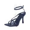 Kleding schoenen nieuwe vrouwen pompen comfort buckle sandalen sexy feest hakken vrouwelijk plus size zomer high h240409 7edm