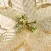 Decoratieve bloemen 20 pc's Xmas hanger kerstboombloem Garland Artificiales para glitter decoraties