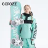 Copozz Kinderen Sneeuwwear Outdoor Waterdicht en winddichte warme kleding Winterkap snowboardjack Ski -broek jongens en meisjes