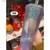 Mugs Limited tumbler straw cup oddess Diamond Studded Cup cold cupWater Bottle Mus Straw Cup Rose red ins L49