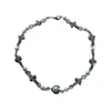 Choker Elegant Heart Crosses Beaded Necklace Women's Fashion Neckchain Jewelry Gift N2UE