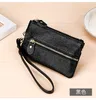 Head layer cowhide key bag genuine leather change bag stylish hand-held bag card bag mouth red bag