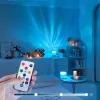 RGB LED Aurora Crystal Lamp Northern Amerklight Dynamic Night Light USB 물 잔물결 대기 침실 장식 일몰 조명을위한 램프
