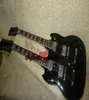 612 strings 1275 Double Neck Led Zeppeli Page Signed Aged black body 12 strings Electric guitar6846513