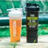 Shaker Bottles Gym Sports Protein Powder Mixing Bottle Outdoor Portable Leak Proof Plastic Cup Drinkware