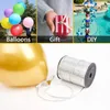 Party Decoration 100 Yards Balloons Laser Ribbon Gold Silver Purple Ribbons Birthday Baby Shower Wedding Gift Box Decor Foil Satin