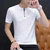 Casual shirts voor heren Browon Summer Top Men T-shirt Casual Kort mouw katoenbedrijf T-shirts Men Slim Fil Solid Color Cotton T-shirt Men Fashions 2449