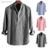 Camicie casual maschile da uomo camicia da uomo a strisce a strisce camicie casual a maniche lunghe a maniche lunghe petto single per camicia top dropshipping 2449