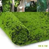 装飾的な花の壁の装飾100cm現実的な人工苔の偽の緑の植物草のための高品質の耐久性のある実用的