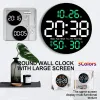 10 -Zoll -LED große digitale Wanduhr mit Fernbedienungstemperatur Feuchtigkeit Datum Woche Anzeige Countdown Timing Uhr Home Decor